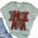 DTF Transfer - DTF015057 - Faux Glitter/Embroidery Strawberry States