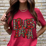 DTF Transfer - DTF015057 - Faux Glitter/Embroidery Strawberry States