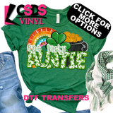 DTF Transfer - DTF015183 - One Lucky Gold and Rainbow Names