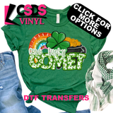 DTF Transfer - DTF015182 - One Lucky Gold and Rainbow Mascots