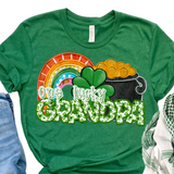 DTF Transfer - DTF015183 - One Lucky Gold and Rainbow Names