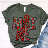 DTF Transfer - DTF015057 - Faux Glitter/Embroidery Strawberry States