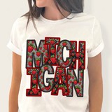 DTF Transfer - DTF015057 - Faux Glitter/Embroidery Strawberry States