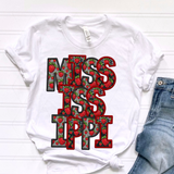 DTF Transfer - DTF015057 - Faux Glitter/Embroidery Strawberry States