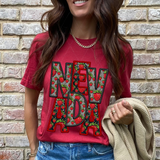 DTF Transfer - DTF015057 - Faux Glitter/Embroidery Strawberry States