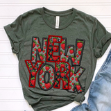 DTF Transfer - DTF015057 - Faux Glitter/Embroidery Strawberry States