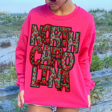 DTF Transfer - DTF015057 - Faux Glitter/Embroidery Strawberry States