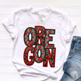 DTF Transfer - DTF015057 - Faux Glitter/Embroidery Strawberry States