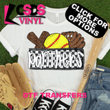 DTF Transfer - DTF015181 - Softball Mascot Plate