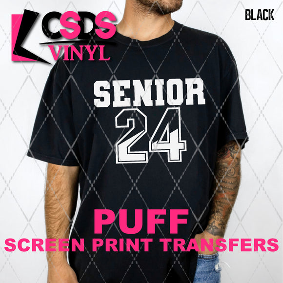 PUFF Screen Print Transfer - Senior 2024 Varsity - White