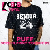 PUFF Screen Print Transfer - Senior 2024 Varsity - White