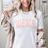 PUFF Screen Print Transfer - MAMA Varsity Outline - Coral