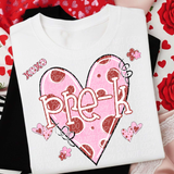 DTF Transfer - DTF015025 Valentines Day Red & Pink School Grades