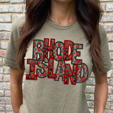 DTF Transfer - DTF015057 - Faux Glitter/Embroidery Strawberry States