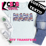 DTF Transfer - DTFCUSTOM83 Red White & Blue Alpha Custom Text