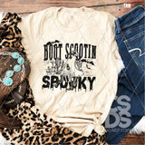 Screen Print Transfer - Boot Scootin Spooky - Black