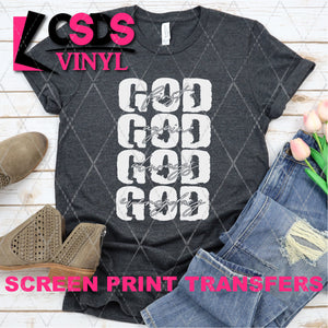 Screen Print Transfer - God First Again Always Everyday - White