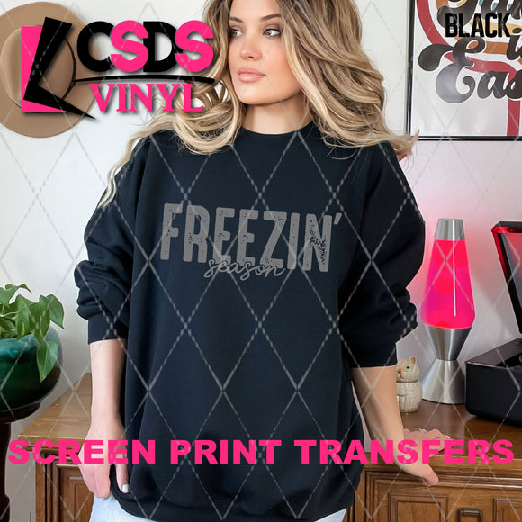 Screen Print Transfer - SCR4548 Freezin' Season - Grey
