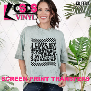 Screen Print Transfer - SCR4555 I Love My Husband - Black