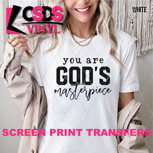 Screen Print Transfer - SCR4661 You Are God's Masterpiece - Black