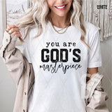 Screen Print Transfer - SCR4661 You Are God's Masterpiece - Black