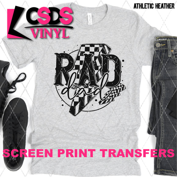Screen Print Transfer - SCR4684 Rad Dad - Black