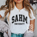 Screen Print Transfer - SCR4700 SAHM University - Black