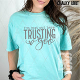 Screen Print Transfer - SCR4715 I'm Just Out Here Trusting God - Grey