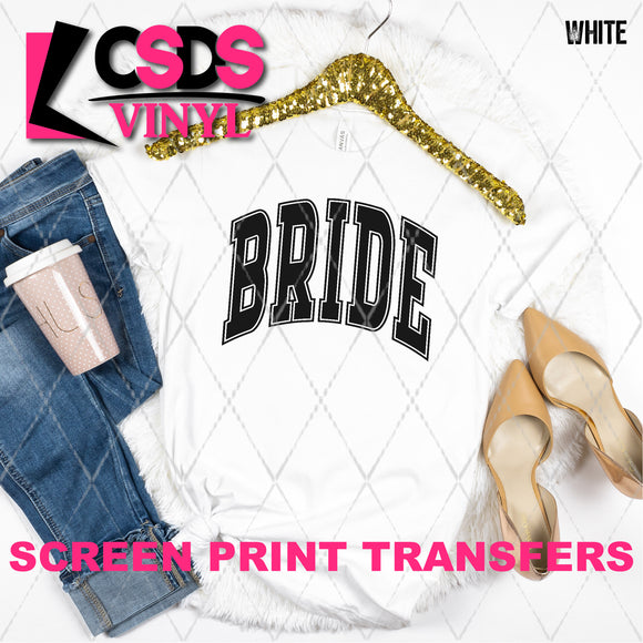 Screen Print Transfer - SCR4755 Bride Varsity - Black