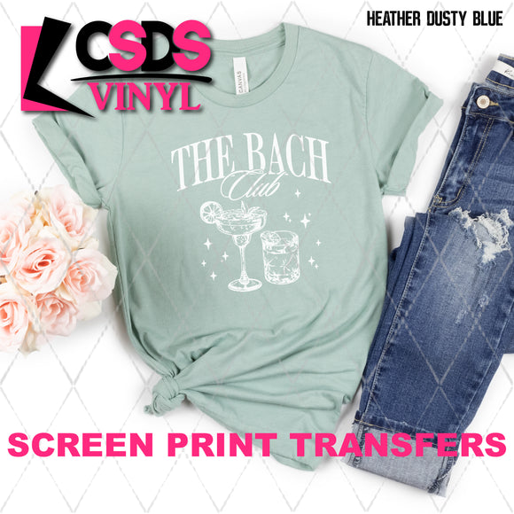 Screen Print Transfer - SCR4758 The Bach Club - White