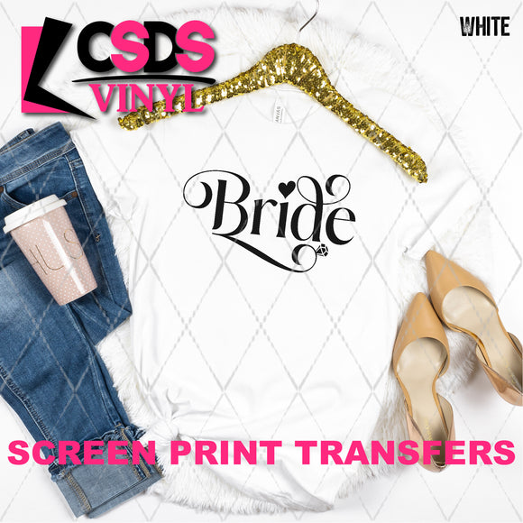 Screen Print Transfer - SCR4771 Bride - Black
