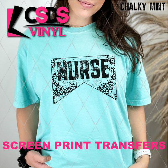 Screen Print Transfer - SCR4774 Nurse Leopard - Black