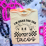 Screen Print Transfer - SCR4794 I'm Here for the Tacos - Black