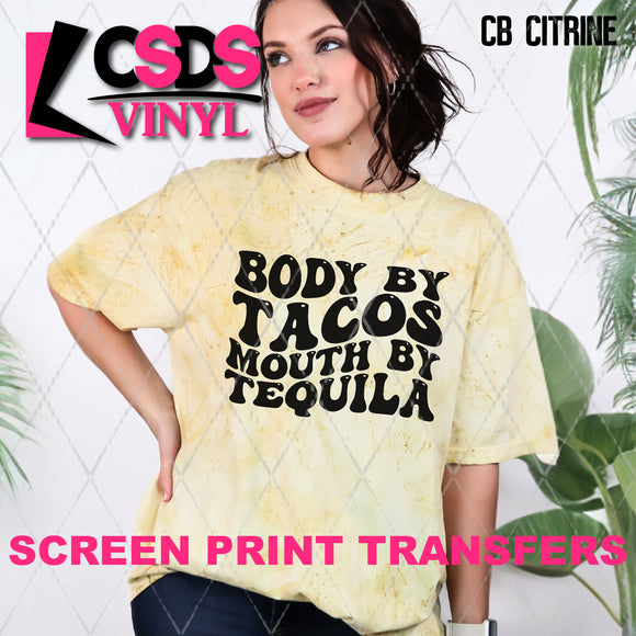 Screen Print Transfer - SCR4796 Body by Tacos - Black