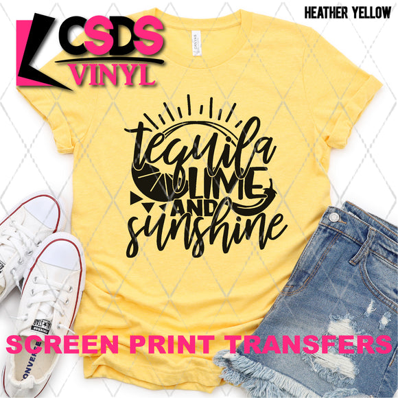 Screen Print Transfer - SCR4797 Tequila Lime and Sunshine - Black