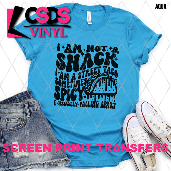 Screen Print Transfer - SCR4799 I am a Street Taco - Black