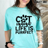Screen Print Transfer - SCR4811 Cat Mama Life is Purrfect