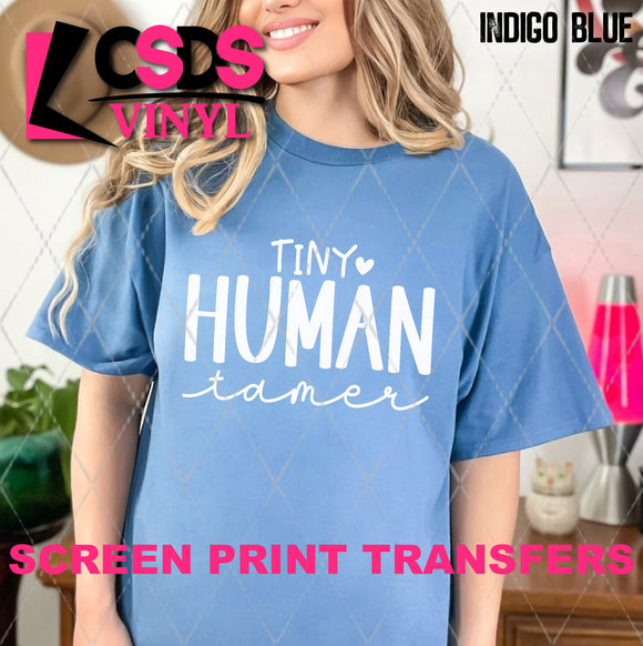 Screen Print Transfer - SCR4815 Tiny Human Tamer - White