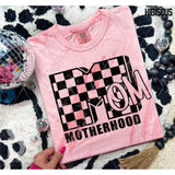 Screen Print Transfer - SCR4820 Checkered Mom Motherhood - Black
