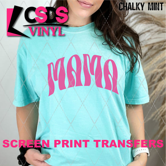 Screen Print Transfer - SCR4822 Groovy Mama - Hot Pink