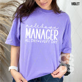 Screen Print Transfer - SCR4826 Meltdown Manager All Day Every Day - White