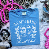 Screen Print Transfer - SCR4828 Beach Babe Social Club - White
