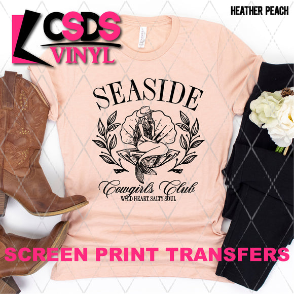 Screen Print Transfer - SCR4829 Seaside Cowgirls Club - Black