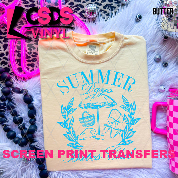 Screen Print Transfer - SCR4830 Summer Days Babes Club - Columbia Blue