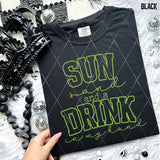 Screen Print Transfer - SCR4836 Sun Sand and a Drink in My Hand - Bright Green
