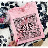 Screen Print Transfer - SCR4838 River Vibes Word Collage - Black