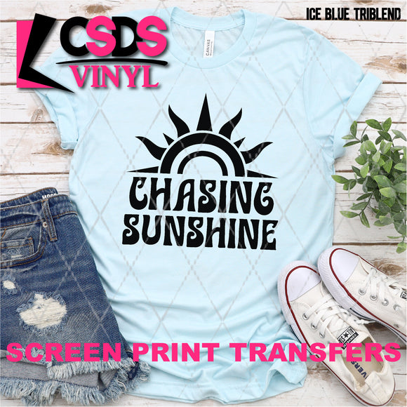 Screen Print Transfer - SCR4854 Chasing Sunshine - Black