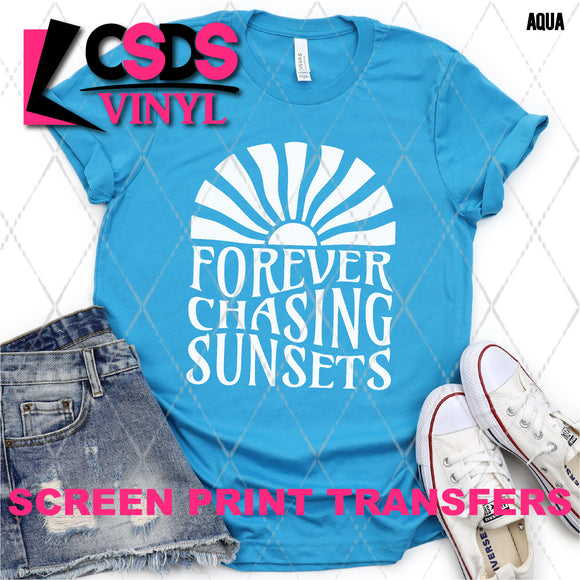 Screen Print Transfer - SCR4857 Forever Chasing Sunsets - White