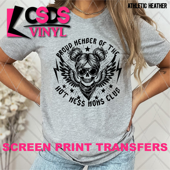 Screen Print Transfer - SCR4859 Hot Mess Moms Club - Black
