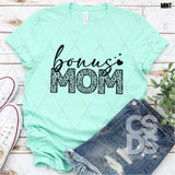 Screen Print Transfer - SCR4863 Bonus Mom Leopard - Black